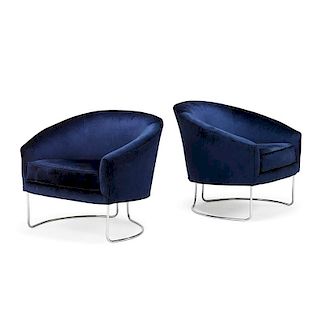STYLE OF MILO BAUGHMAN Pair of lounge chairs