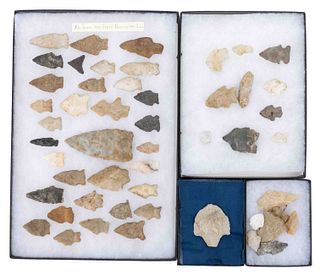 SHENANDOAH VALLEY OF VIRGINIA NATIVE AMERICAN STONE POINTS / TOOLS, LOT OF 48 +/-