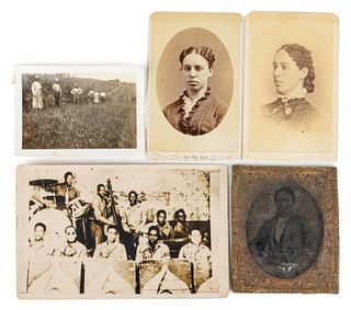 ASSORTED AFRICAN AMERICAN CDV / PHOTOGRAPHS, LOT OF FIVE