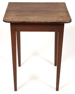 AMERICAN CONTEMPORARY BENCH-MADE PINE STAND TABLE