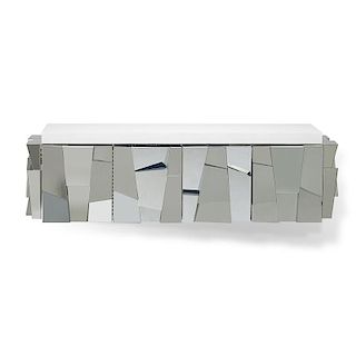 PAUL EVANS; DIRECTIONAL Faceted cabinet
