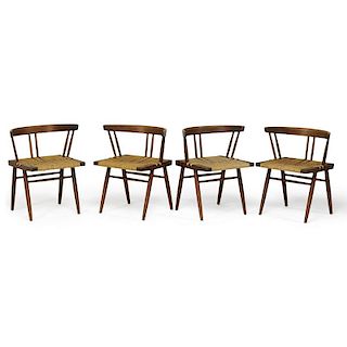 GEORGE NAKASHIMA Four Grass-Seated chairs