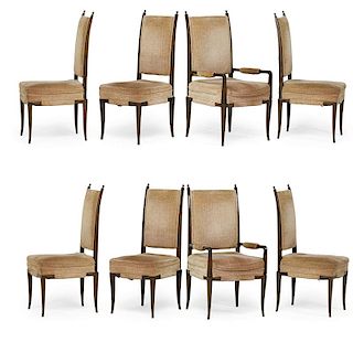 TOMMI PARZINGER Eight dining chairs