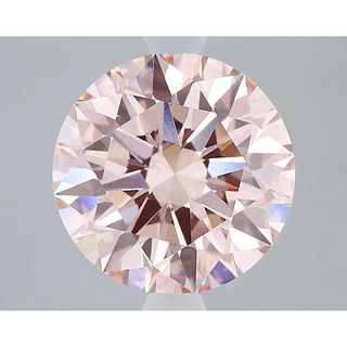 3.08 ct, Intense Pink/VS1, Round cut IGI Graded Lab Grown Diamond