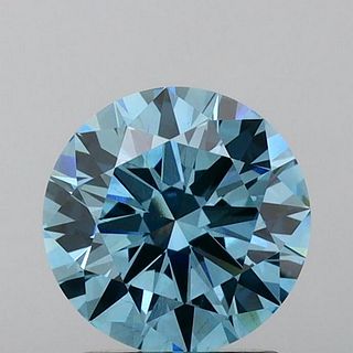 2.30 ct, Vivid Blue/VS2, Round cut IGI Graded Lab Grown Diamond