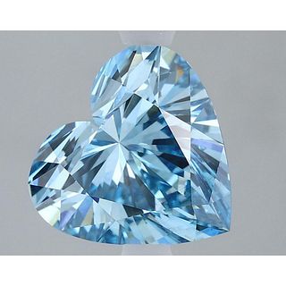 2.51 ct, Vivid Blue/VS2, Heart cut IGI Graded Lab Grown Diamond