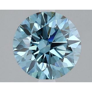 2.10 ct, Vivid Blue/VS1, Round cut IGI Graded Lab Grown Diamond