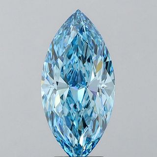 5.32 ct, Vivid Blue/VS1, Marquise cut IGI Graded Lab Grown Diamond