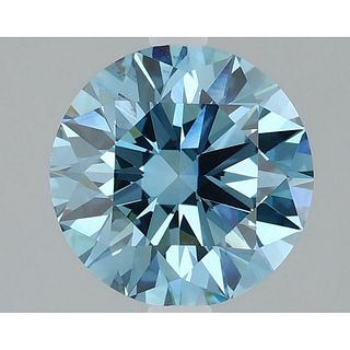 2.14 ct, Vivid Blue/VS1, Round cut IGI Graded Lab Grown Diamond