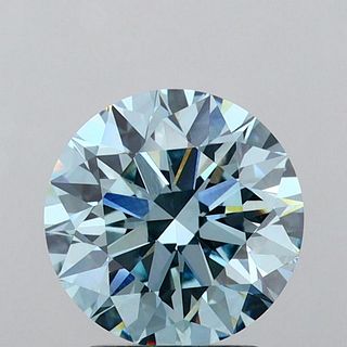 2.53 ct, Intense Blue/VVS2, Round cut IGI Graded Lab Grown Diamond