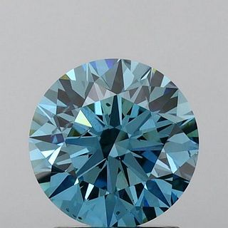 2.37 ct, Vivid Blue/SI1, Round cut IGI Graded Lab Grown Diamond
