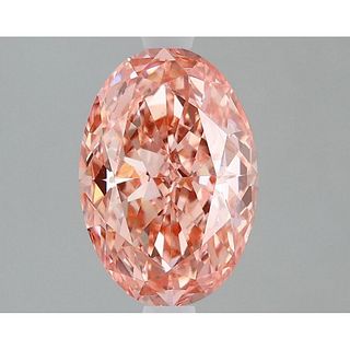 1.78 ct, Vivid Pink/VVS2, Oval cut IGI Graded Lab Grown Diamond