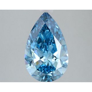 2.70 ct, Vivid Blue/VVS2, Pear cut IGI Graded Lab Grown Diamond