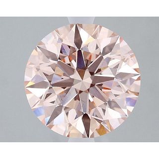 3.04 ct, Intense Pink/VS2, Round cut IGI Graded Lab Grown Diamond