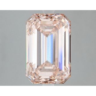 5.11 ct, Pink/VS2, Emerald cut IGI Graded Lab Grown Diamond