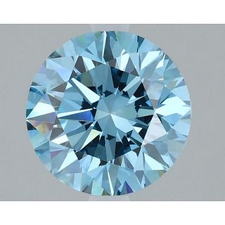 2.10 ct, Vivid Blue/VVS2, Round cut IGI Graded Lab Grown Diamond