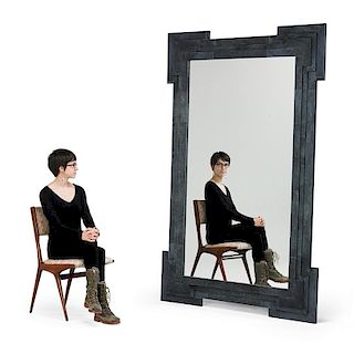 CONTEMPORARY Massive shagreen mirror