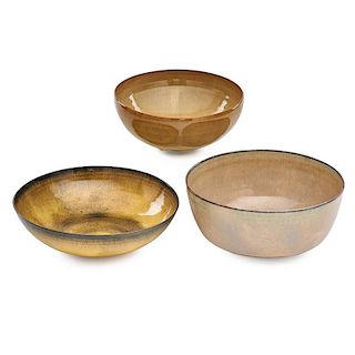 GERTRUD AND OTTO NATZLER Three bowls