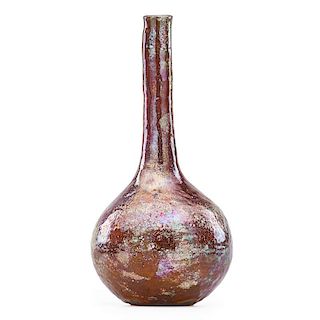 BEATRICE WOOD Oxblood iridescent vase