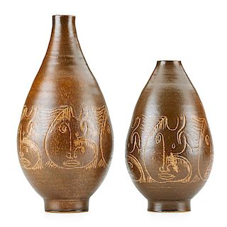 EDWIN AND MARY SCHEIER Two early vases