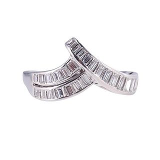Platinum Baguette Cut Diamond Ring