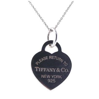 Tiffany &amp; Co Return to Tiffany Sterling Heart Tag Pendant Necklace