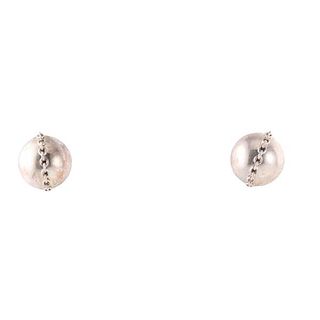 Tiffany &amp; Co HardWear Ball Chain Silver Stud Earrings