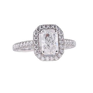 Graff GIA 1.00ct E VS2 Diamond Engagement Platinum Ring 