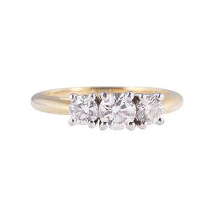 Tiffany &amp; Co 18k Gold Platinum Engagement Diamond Ring