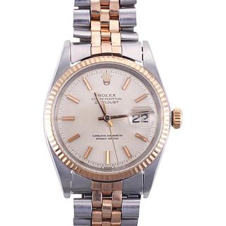 Rolex Datejust 18k Gold Steel Watch 1601