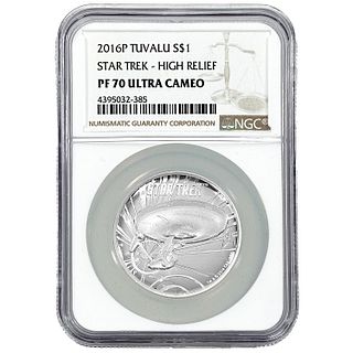 2016 TUV 1oz SLVR Star Trek Coin NGC PF70 UC