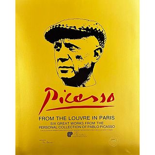 Pablo Picasso (Spanish, 1881-1973) Poster, From The Louvre in Paris Gold, Not Signed