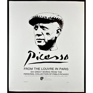 Pablo Picasso (Spanish, 1881-1973) Poster, From The Louvre in Paris White, Not Signed
