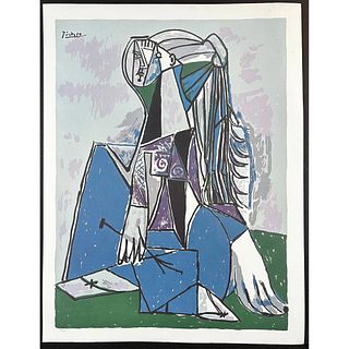 Pablo Picasso (Spanish, 1881-1973) Recreation in a limited edition Lithograph, Untitled, Facsimile Signed