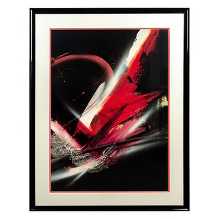 Elba Alvarez, Large Color Abstraction Poster on Paper