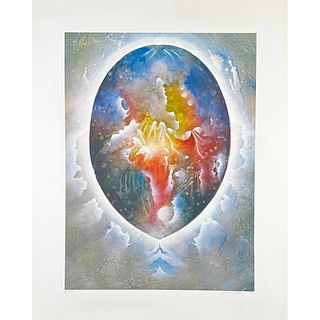 Unknown Artist Lithograph Cosmic Egg, signed
