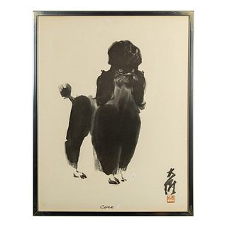 David Kwok, Monochrome Poster on Board, Coco The Poodle