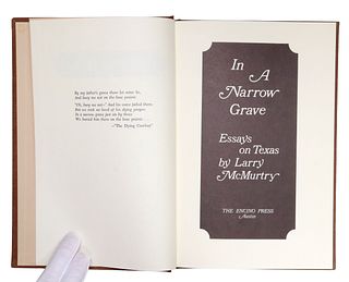 BOOK: 'IN A NARROW GRAVE' LARRY McMURTRY SIGNED ENCINO PRESS
