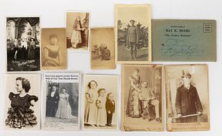 CIRCUS / SIDESHOW PERFORMER / RENOWNED PERSON PHOTOGRAPHS, LOT OF 11