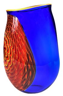 Large Studio Art Glass Vase