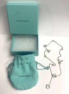 Tiffany & Co. Heart Link Lariat Necklace .925 Sterling Silver