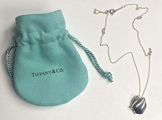 Tiffany & Co. Butterfly Pendant Necklace .925 Sterling Silver W/ 18k Gold