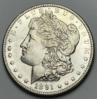 1891-S Morgan Silver Dollar MS62