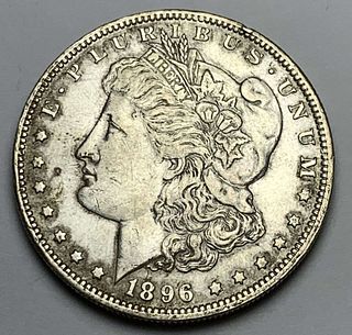 1896-O Morgan Silver Dollar AU58