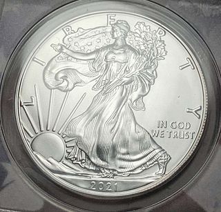2021 American Silver Eagle ANACS MS70 A First Strike Coin