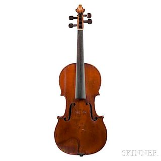 French Violin, branded internally A LA VILLE DE CREMONE/N. FLORENTIN., also branded NF at back button, length of back 361 mm.
