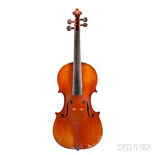 French Violin, labeled Jean Baptiste Vuillaume a Paris/3. rue Demours-Ternes, length of back 359 mm, with case.