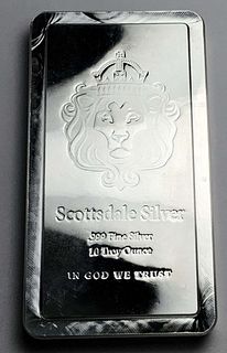Scottsdale Mint 10 ozt .999 Silver Bar 