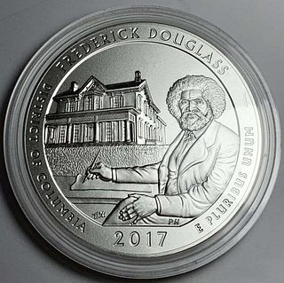 2017-P ATB District Of Columbia "Frederick Douglass" 5 ozt .999 Silver