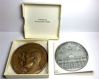 1958-1963 John XXIII & John F. Kennedy "Christian Unity Civil Liberty" Peace Bronze Medal 